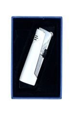 Zenit Çift Pürmüzlü Jet Alevli Metal Puro Çakmağı – Beyaz