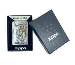 Zippo Tiger On Ledge Dizayn Çakmak