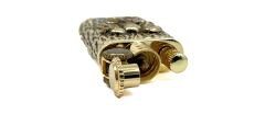 Chief Retro Gold Üç İskelet Kabartmalı Metal Çakmak - Koleksiyonluk Seri