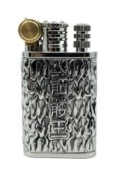 Chief Retro Silver Üç İskelet Kabartmalı Metal Çakmak - Koleksiyonluk Seri