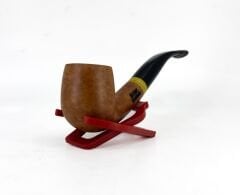 Dapper Bent Apple Briar (Gül Kökü) 9 mm Filtreli El Yapımı Pipo - Kahverengi 1748