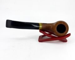 Dapper Bent Apple Briar (Gül Kökü) 9 mm Filtreli El Yapımı Pipo - Kahverengi 1748