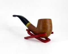 Dapper Bent Apple Briar (Gül Kökü) 9 mm Filtreli El Yapımı Pipo - Kahverengi 1748