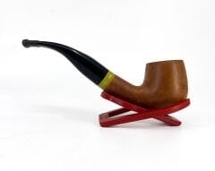 Dapper Bent Apple Briar (Gül Kökü) 9 mm Filtreli El Yapımı Pipo - Kahverengi 1748
