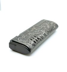 Gravür İşlemeli Jet Alev Çakmak - Füme Rengi