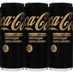 Coke Zero Zero Coca Kola 330 ml Şekersiz Kafeinsiz (3 ADET)