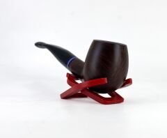 Dapper Half Bent Apple Briar (Gül Kökü) 9 mm Filtreli El Yapımı Pipo - Kahverengi 1736