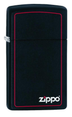 Zippo Slim Red Border Black Çakmak