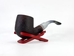 Dapper Bent Apple Briar (Gül Kökü) 9 mm Filtreli El Yapımı Pipo - Kahverengi 1740