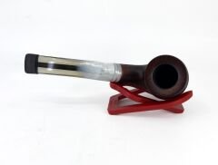 Dapper Bent Apple Briar (Gül Kökü) 9 mm Filtreli El Yapımı Pipo - Kahverengi 1740