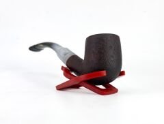 Dapper Bent Apple Briar (Gül Kökü) 9 mm Filtreli El Yapımı Pipo - Kahverengi 1740