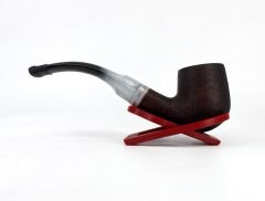 Dapper Bent Apple Briar (Gül Kökü) 9 mm Filtreli El Yapımı Pipo - Kahverengi 1740
