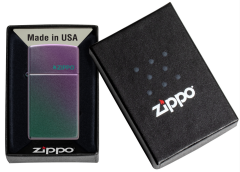 Zippo Slim Iridescent Matte Logo - Yanardöner Dizayn Çakmak