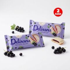 Delisana Beyaz Çikolatalı Frenk Üzümü Aromalı Jöle Dolgulu Kek 135gr (2 ADET)