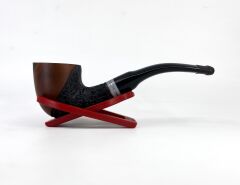 Dapper Bent Apple Briar (Gül Kökü) 9 mm Filtreli El Yapımı Pipo - Kahverengi 1746