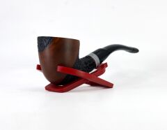 Dapper Bent Apple Briar (Gül Kökü) 9 mm Filtreli El Yapımı Pipo - Kahverengi 1746