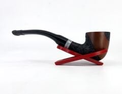 Dapper Bent Apple Briar (Gül Kökü) 9 mm Filtreli El Yapımı Pipo - Kahverengi 1746
