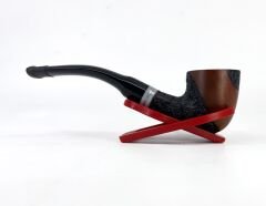 Dapper Bent Apple Briar (Gül Kökü) 9 mm Filtreli El Yapımı Pipo - Kahverengi 1746