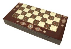 Deluxe Sedefli Tavla Büyük Boy