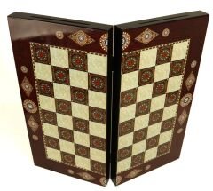 Deluxe Sedefli Tavla Büyük Boy