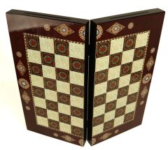 Deluxe Sedefli Tavla Büyük Boy
