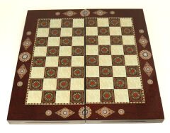 Deluxe Sedefli Tavla Büyük Boy