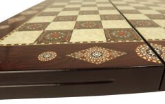 Deluxe Sedefli Tavla Büyük Boy