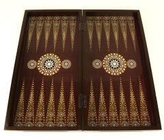 Deluxe Sedefli Tavla Büyük Boy