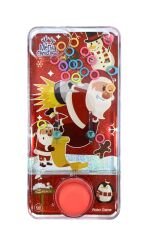 Hediyelik Sulu Halka Geçirme Oyuncağı - Noel Baba ve Kardan Adam Figürlü