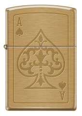 Zippo Ace Of Spades Brushed Brass Dizayn Çakmak