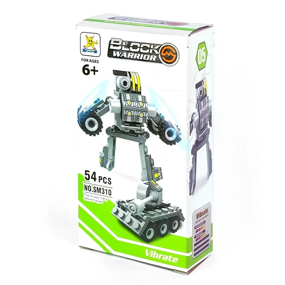 Arabaya Dönüşen Robot Blok Oyuncak Bricks - Block Warrior Vibrate