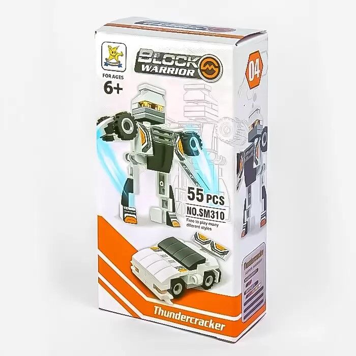 Arabaya Dönüşen Robot Blok Oyuncak Bricks - Block Warrior Thundercracker