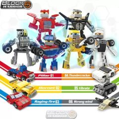 Arabaya Dönüşen Robot Blok Oyuncak Bricks - Block Warrior Thundercracker
