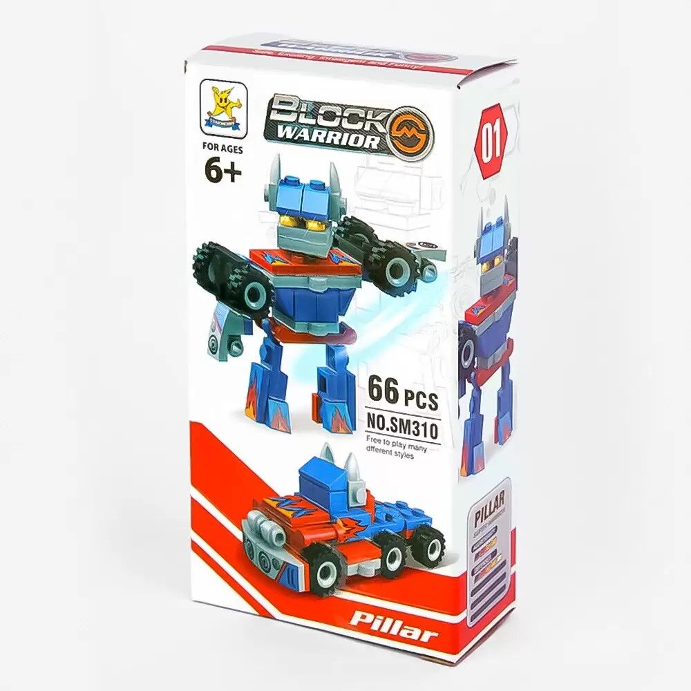 Arabaya Dönüşen Robot Blok Oyuncak Bricks - Block Warrior Pillar