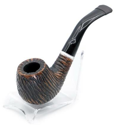 Dapper El Oyması 9mm Filtreli Pipo (Beyaz Bilezik)