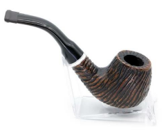 Dapper El Oyması 9mm Filtreli Pipo (Beyaz Bilezik)