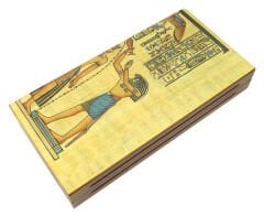 Yenigün Antik Mısır Papirus Resimli Tavla - Büyük Boy