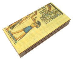 Yenigün Antik Mısır Papirus Resimli Tavla - Büyük Boy