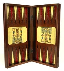 Yenigün Antik Mısır Papirus Resimli Tavla - Büyük Boy