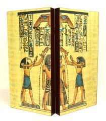 Yenigün Antik Mısır Papirus Resimli Tavla - Büyük Boy