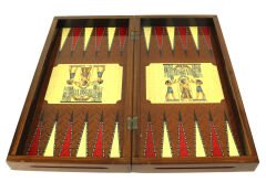 Yenigün Antik Mısır Papirus Resimli Tavla - Büyük Boy