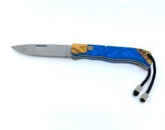 Epoksi Kabze  El Yapımı Paslanmaz Çelik Katlanabilir Çakı