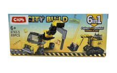 Lelebrother City Build İş Makinesi Seti Eğitici Blok Oyuncak No-5