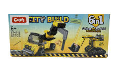 Lelebrother City Build İş Makinesi Seti Eğitici Blok Oyuncak No-5