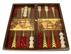 Yenigün Artwork Tavla Yeniköy Yalılar Baskılı - Büyük Tavla