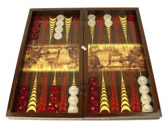 Yenigün Artwork Tavla Yeniköy Yalılar Baskılı - Büyük Tavla