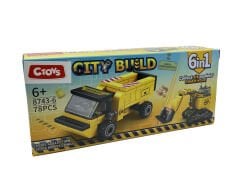 Lelebrother City Build İş Makinesi Seti Eğitici Blok Oyuncak No-6
