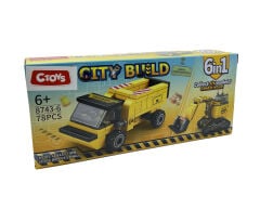 Lelebrother City Build İş Makinesi Seti Eğitici Blok Oyuncak No-6