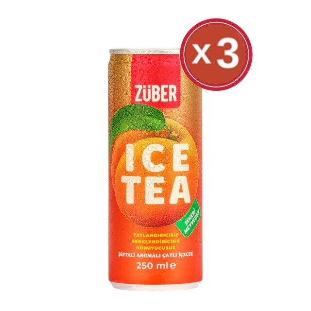 Zuber Ice Tea Şeftali 250 ml x 3 Adet