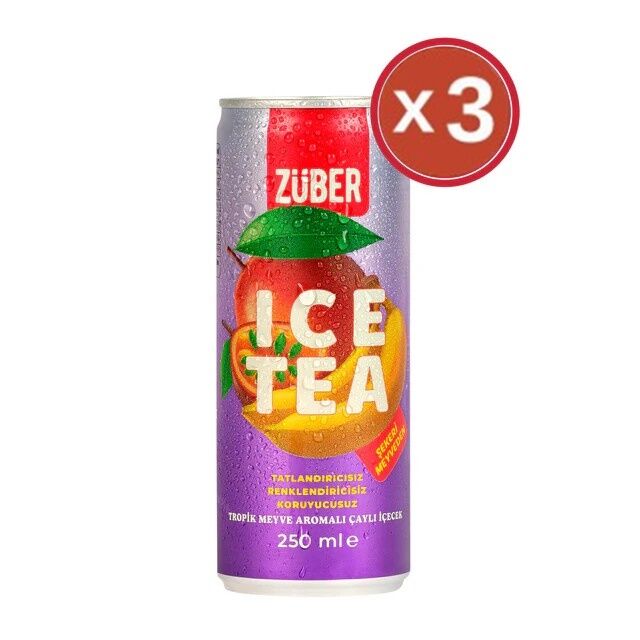 Zuber Ice Tea Tropik Meyve 250 ml x 3 Adet